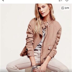 Free People Utility Jacket in Pink